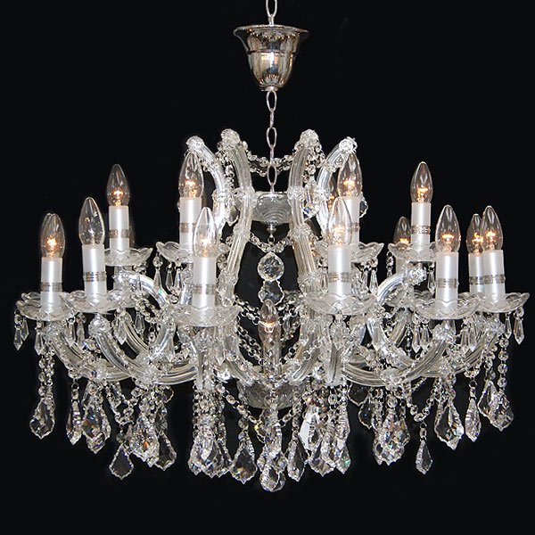 【SUPRA】 クリスタルシャンデリア 19灯 クローム(Φ800×H620mm)
