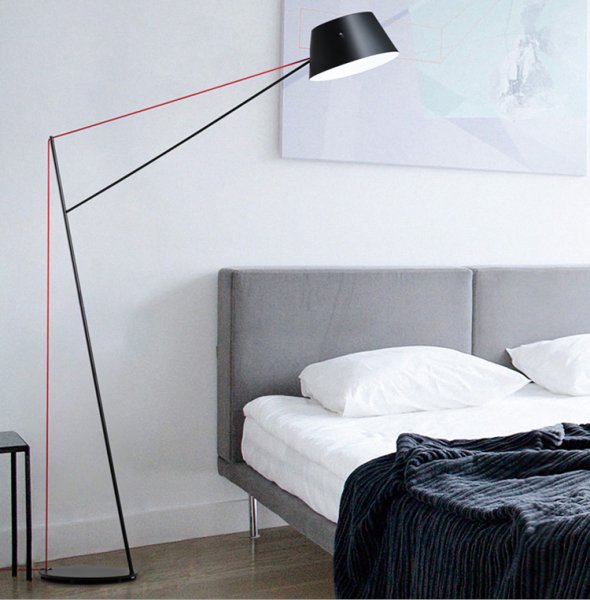 【SR】インテリア照明 フロアライト ブラック (H1825×Ф310mm)