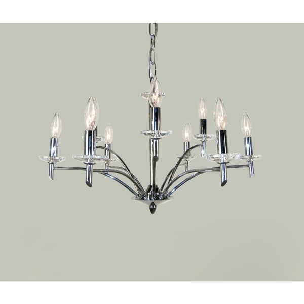 【CLT】アメリカ・クリスタルシャンデリア 9灯 クローム(W635×D635×H381mm)*