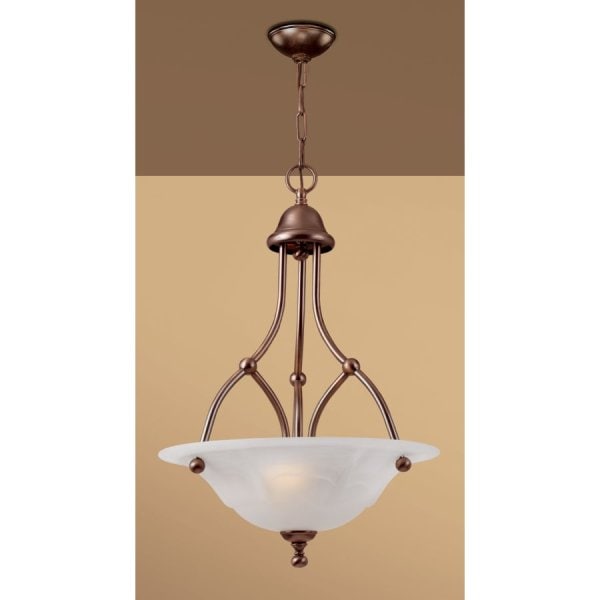 【CLT】アメリカ・シャンデリア 3灯カッパー／ホワイト(W406×D406×H584mm)*