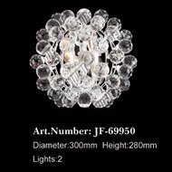 【LA LUCE】クリスタルブラケット 2灯 クローム(W400×H400mm)