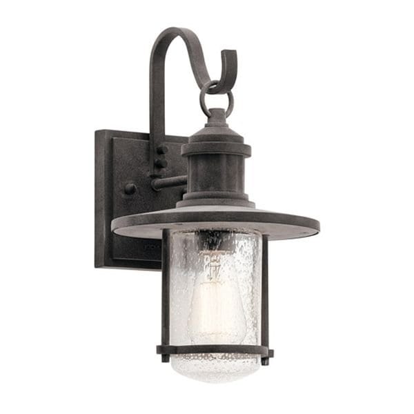 【KICHLER】アメリカ・アウトドア・ランタンウォールライト「Riverwood」1灯(W200×D220×H360mm)