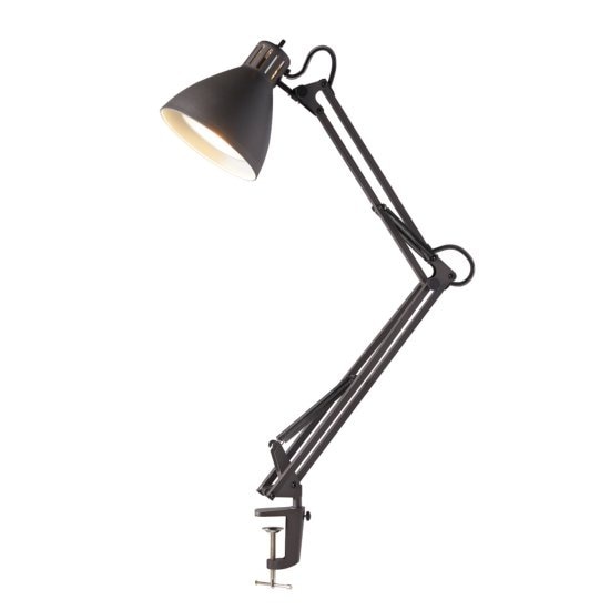 リアクターデスクアームライト「Reactor desk-arm light」1灯 アッシュブラック／ホワイト（Φ160mm）【業販対象外】