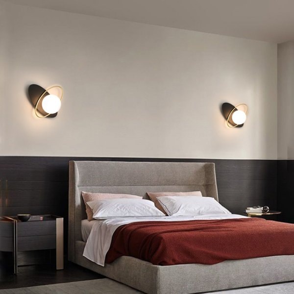 【リーズナブル】【KELIBORL】インテリア照明 モダンウォールライト ブラックウォールナッツ／ブラック（W210×H210mm）