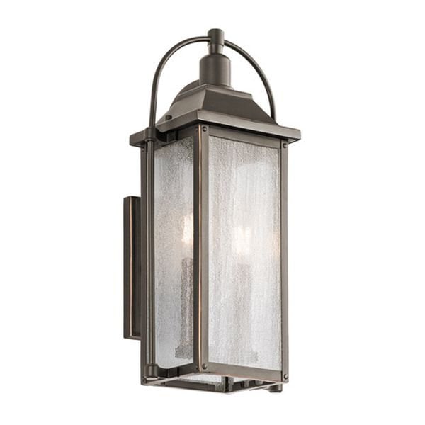 【KICHLER】アメリカ・アウトドア・ランタンウォールライト「Harbor Row」2灯(W210×D200×H470mm)