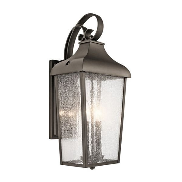 【KICHLER】アメリカ・アウトドア・ランタンウォールライト「Forestdale」2灯(W250×D230×H550mm)