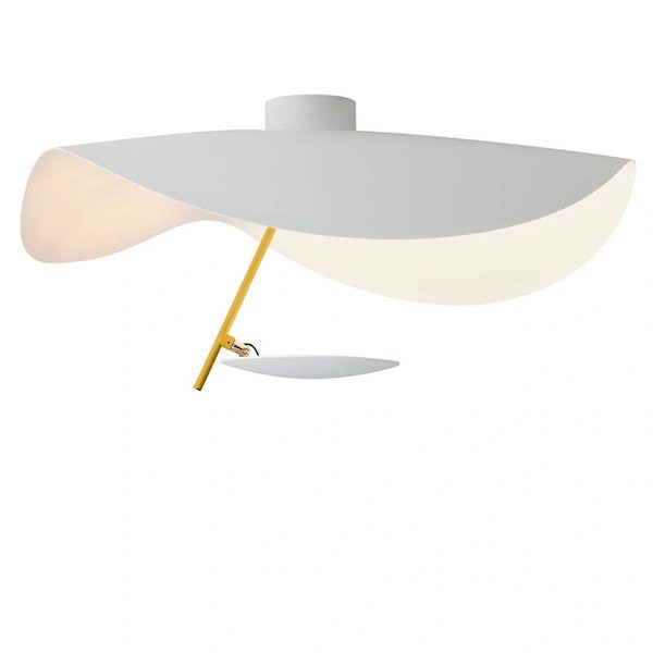 【Catellani & Smith】 イタリア・LEDインテリア照明「Lederam Manta CWS1」白、ゴールド  (Φ600×H300mm)