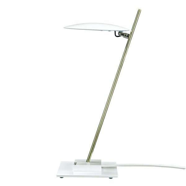 【Catellani & Smith】 イタリア・LEDインテリア照明「Lederam T1」ホワイト、ゴールド  (Φ170×D220×H410mm)