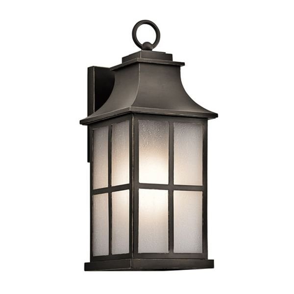 【KICHLER】アメリカ・アウトドア・ランタンウォールライト「Pallerton Way」1灯(W180×D220×H440mm)