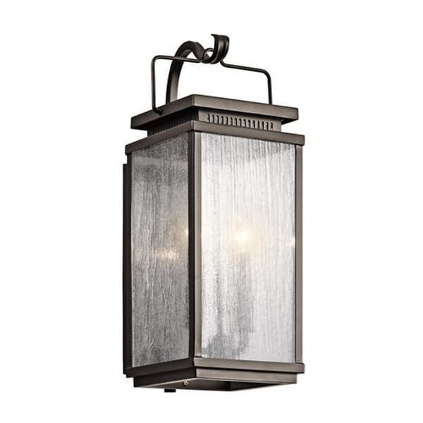 【KICHLER】アメリカ・アウトドア・ランタンウォールライト「Manningham」2灯(W190×D250×H480mm)