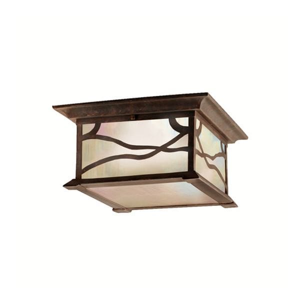 【KICHLER】アメリカ・アウトドアシーリングライト「Morris」2灯(W300×H150mm)