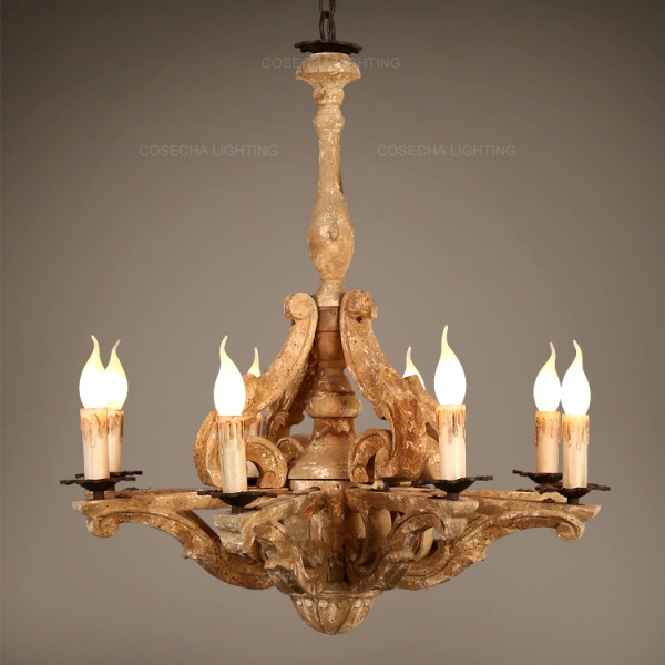 デザイン照明ウッド調シャンデリアライト8灯（W706×H779mm） | EL JEWEL