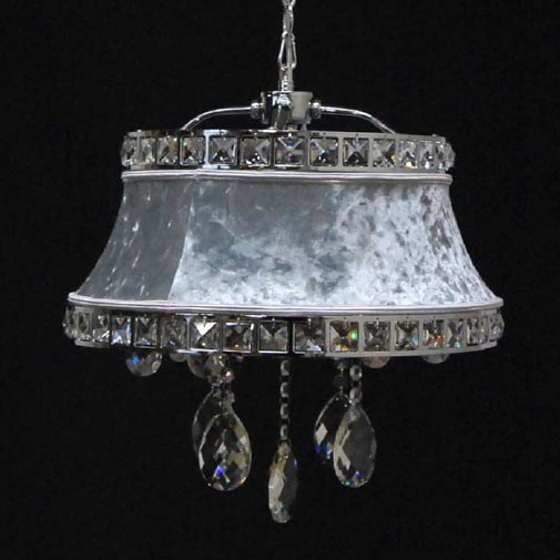 【1台在庫有！】インテリア照明シェードクリスタルシャンデリア4灯（φ410×H430mm）