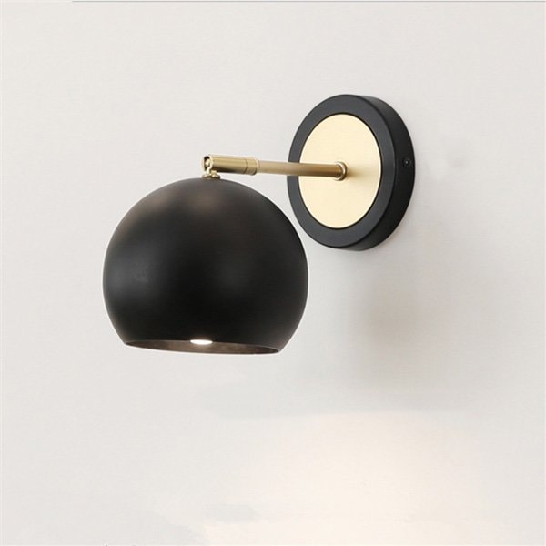 【DARHYN】インテリア照明 モダンウォールライト ブラック＆ゴールド（Ф120×D230／D175×H200mm）