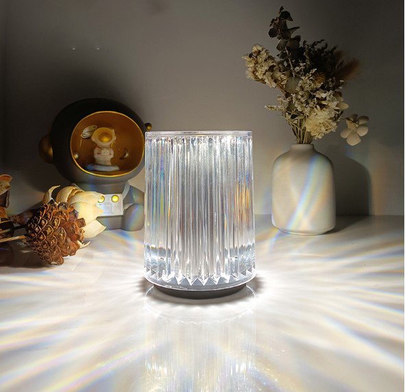 リーズナブル】コードレスデザイン照明クリスタルテーブルライト LED 1