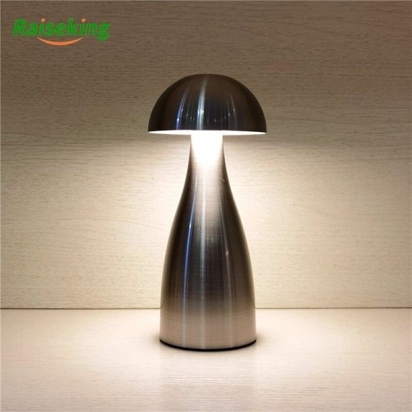 【リーズナブル】インテリア照明 コードレスLEDシェードテーブルライト ゴールド／クローム／ブロンズ（W98×H230mm）***