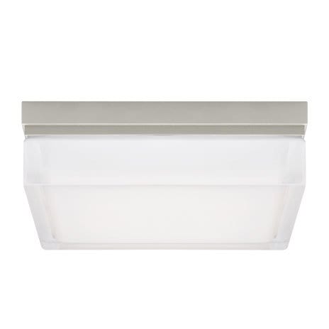 【TECH LIGHTING】アメリカ・スクエア型シーリングライト「BOXIE」L・1灯Satin Nickel（W230×L230×H56mm）