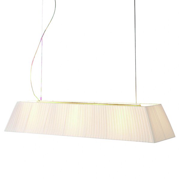 【Bover】 スペイン・インテリア照明「Mei 120」Matt Nickel, White Ribbon Shade (W1200×H200mm)