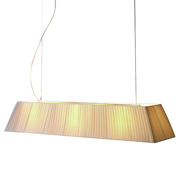 【Bover】 スペイン・インテリア照明「Mei 120」Matt Nickel, Cream Ribbon Shade (W1200×H200mm)