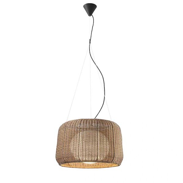 【Bover】 スペイン・アウトドア インテリア照明「Fora S Outdoor」Graphit Brown , Brown Shade (Φ500×H300mm)