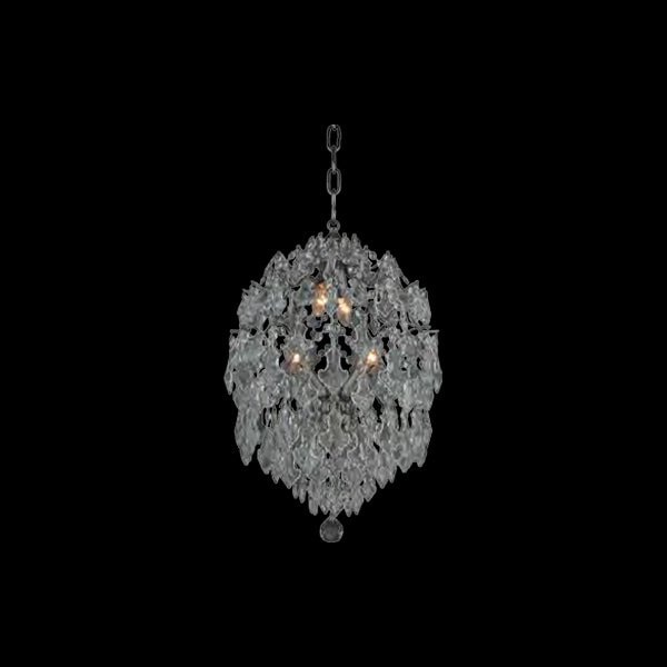 【Asfour Crystal】エジプト・クリスタルシャンデリア13／832  ゴールド／クローム 4灯 (Φ400×H350mm)