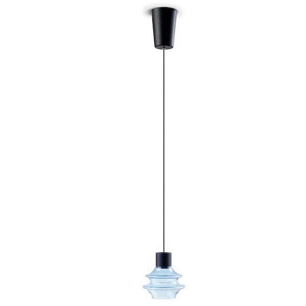 【Bover】 スペイン・インテリア照明「Drop S／01L」Blue Glass ／ Clear (Φ107×H112mm)