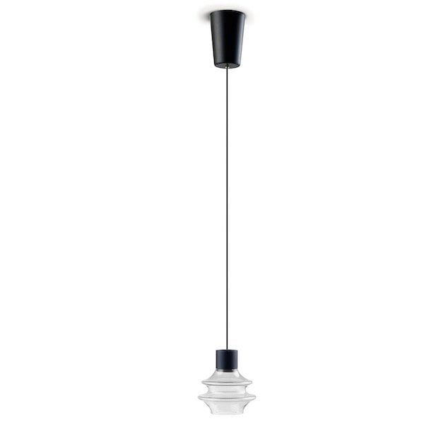 【Bover】 スペイン・インテリア照明「Drop S／01L」White Glass ／ Clear (Φ107×H112mm)