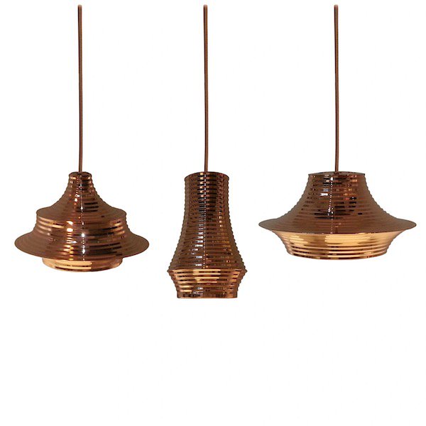 【Bover】 スペイン・インテリア照明「Tibeta Set 3」Brilliant Copper, Copper Metal Mesh Cable