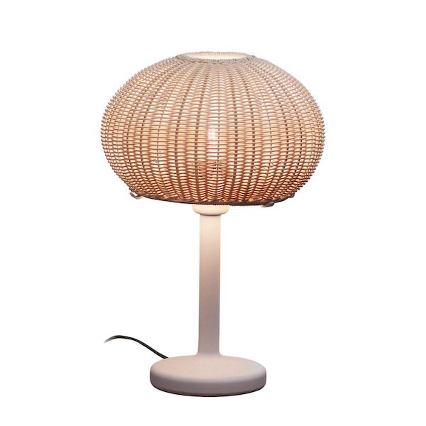 【Bover】 スペイン・アウトドア インテリア照明「Garota M／36 Outdoor LED」White Structure, Ivory White Shade (Φ270×H355mm)