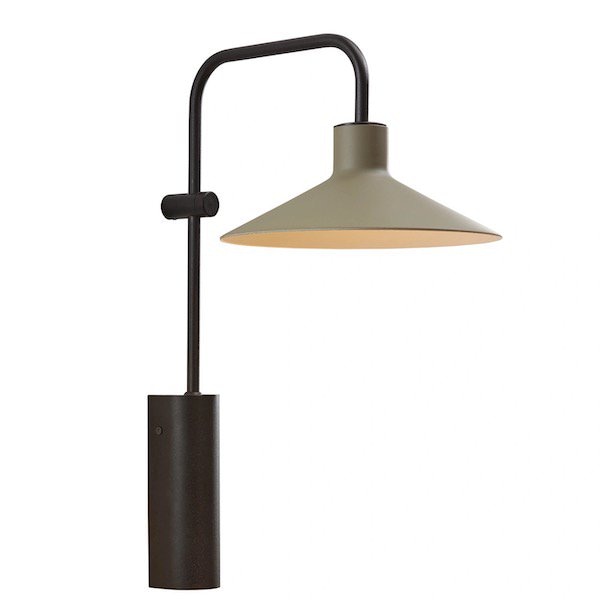 【Bover】 スペイン・インテリア照明「Platet A／02 LED」Olive Grey Shade, 調光不可(Φ200×D300×H400mm)
