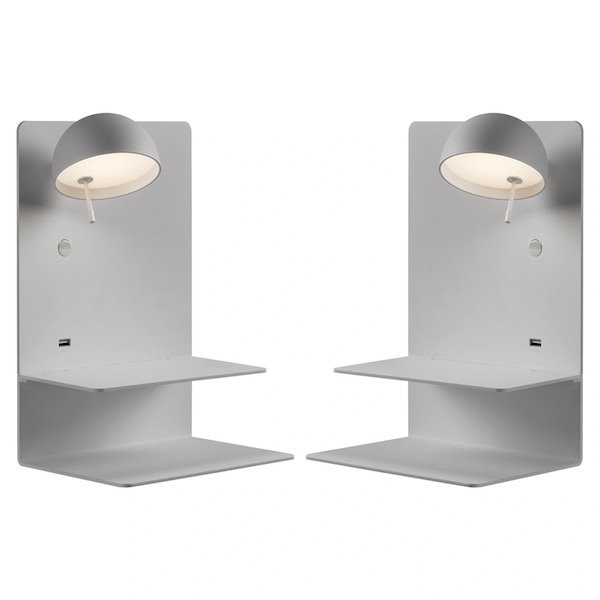 【Bover】 スペイン・インテリア照明「Beddy A／04 LED」2 Units: 1 X  Left + 1 X Right(W220×D180×H330mm)