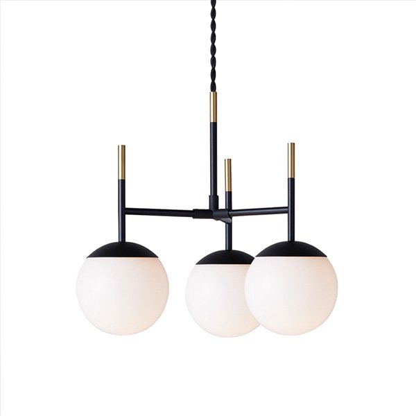 ブリスミニペンダント3 「Bliss mini-pendant 3」3灯・ホワイト／クリア (W420mm)