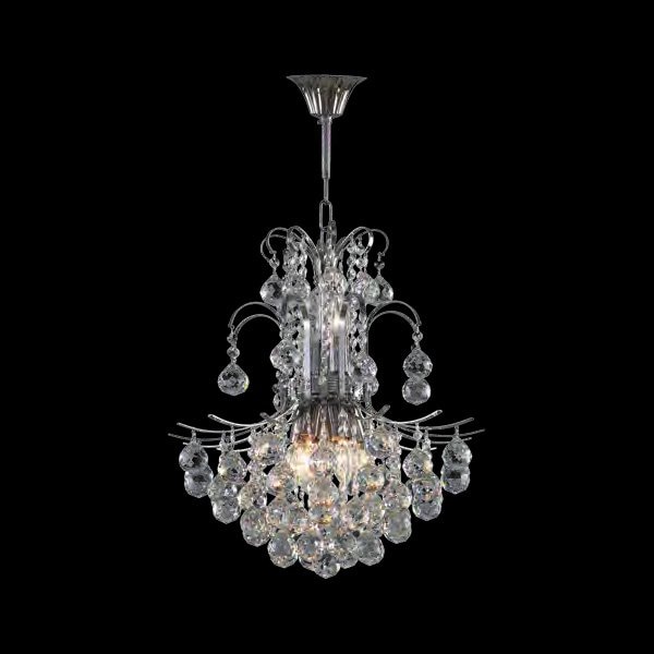 【Asfour Crystal】エジプト・クリスタルシャンデリア1016／45  ゴールド／クローム 8灯 (Φ450×H530mm)