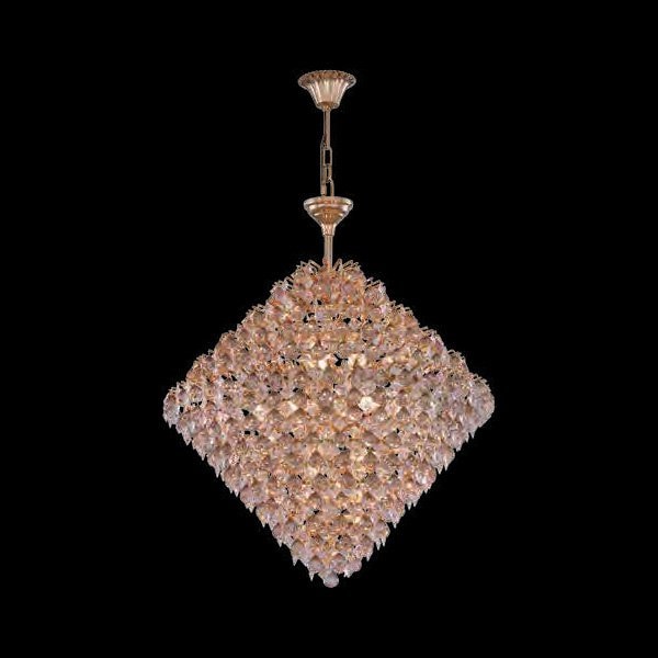 【Asfour Crystal】エジプト・クリスタルシャンデリア21／2260  ゴールド 12灯 (Φ600×H600mm)