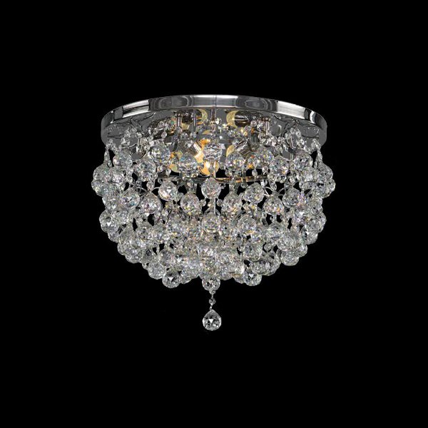 【Asfour Crystal】エジプト・クリスタルシーリングシャンデリア832／50／5  ゴールド／クローム 5灯 (Φ500×H400mm)