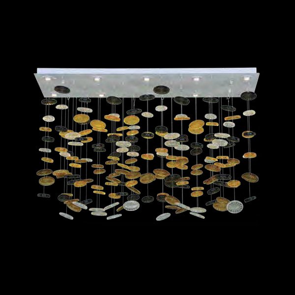 【Asfour Crystal】エジプト・シャンデリア21／2290／10  ホワイト 10灯 (W1000×D330×H650mm)