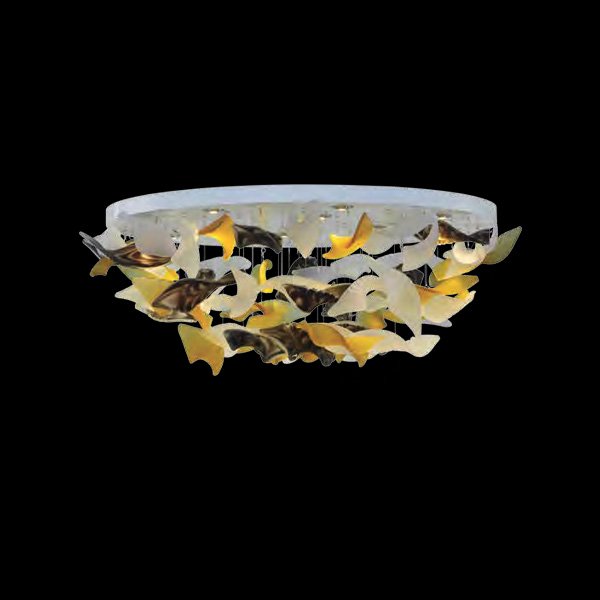 【Asfour Crystal】エジプト・シーリングシャンデリア21／2292／13  ホワイト 13灯 (Φ1000×H720mm)