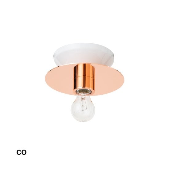 【HERMOSA】ピッコラ シーリングランプ スチールシェード カッパー（W180×H80mm）