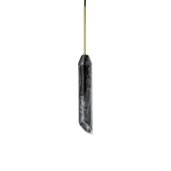 【DESIGN BY US】デンマーク・北欧照明 ペンダント照明 「Marble Art – Charcoal」1灯（Φ50×H300mm）