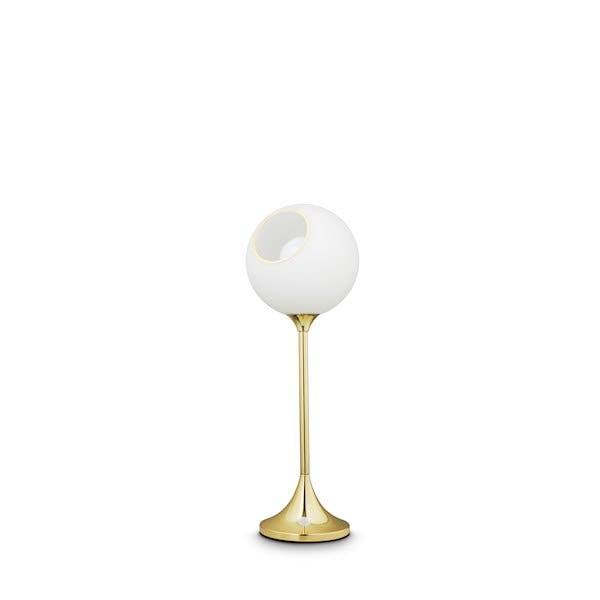 【DESIGN BY US】デンマーク・北欧照明 ガラスボールテーブルライト「Ballroom Table – White Snow」1灯（Φ200×H580mm）
