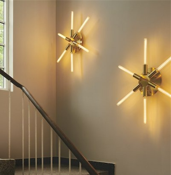 【1台在庫有！】【DESIGN BY US】デンマーク ウォールライト「Liberty Star – Gold」6灯（200V)（W740×D140×H840mm）
