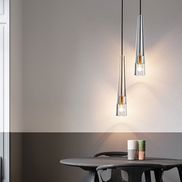 【リーズナブル】デザイン照明 ペンダントガラスシェードライト・1灯（W140×H660mm）