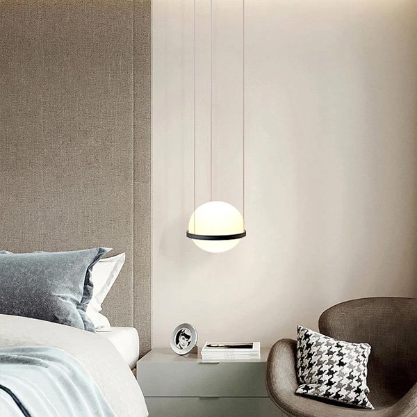 【リーズナブル】ボール型ガラスシェードペンダントライト・1灯（φ200mm） 