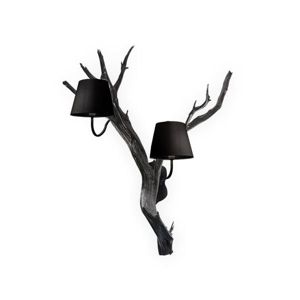 【MARETTI】オランダ・シェードウォールライト「OAK」2灯 BLACK（W500×H1000mm）