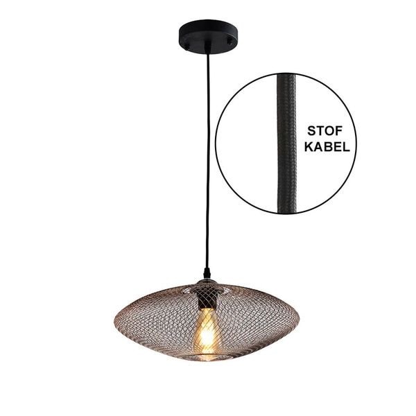 【MARETTI】オランダ・シェードペンダントライト「GARZA」1灯  BLACK（W390×H140mm）