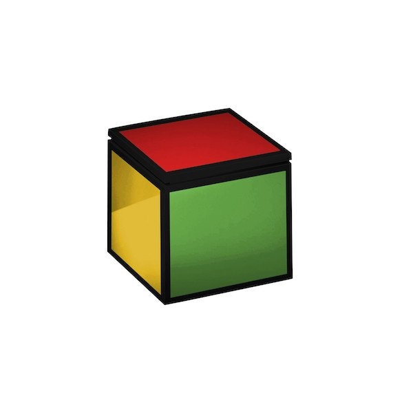 【Cini＆Nils】イタリア・インテリア照明「Cuboluce LED」テーブルライト マルチカラー（W100×H110mm）