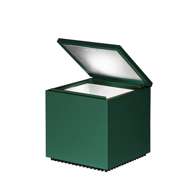 【Cini＆Nils】イタリア・インテリア照明「Cuboluce LED」テーブルライト グリーン（W100×H110mm）