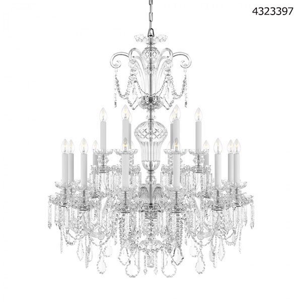 【Preciosa】「Rudolf M」クリスタルシャンデリア18灯 クローム(W940×H1130mm)