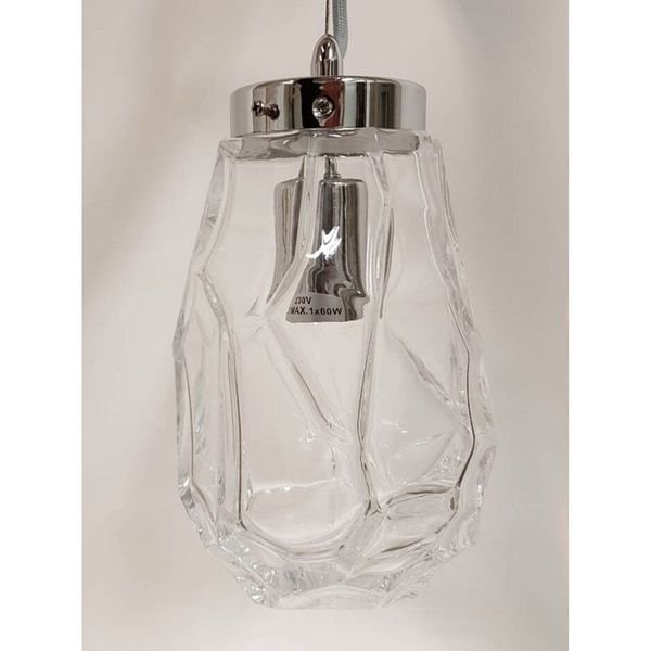 【MARETTI】オランダ・ペンダントライト「STONE HANGLAMP」1灯  CHROME（W170×H285mm）