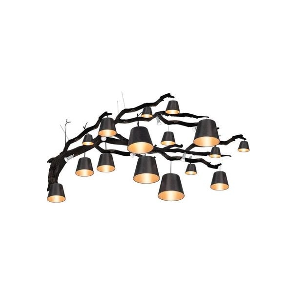 【MARETTI】オランダ・インテリア照明「OAK」24灯  BLACK（H900mm）